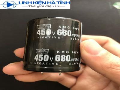 Tụ nguồn 680uF 450V 35mmx50mm (tụ lớn) Tụ nguồn 680uF 450V 35mmx50mm (tụ lớn)